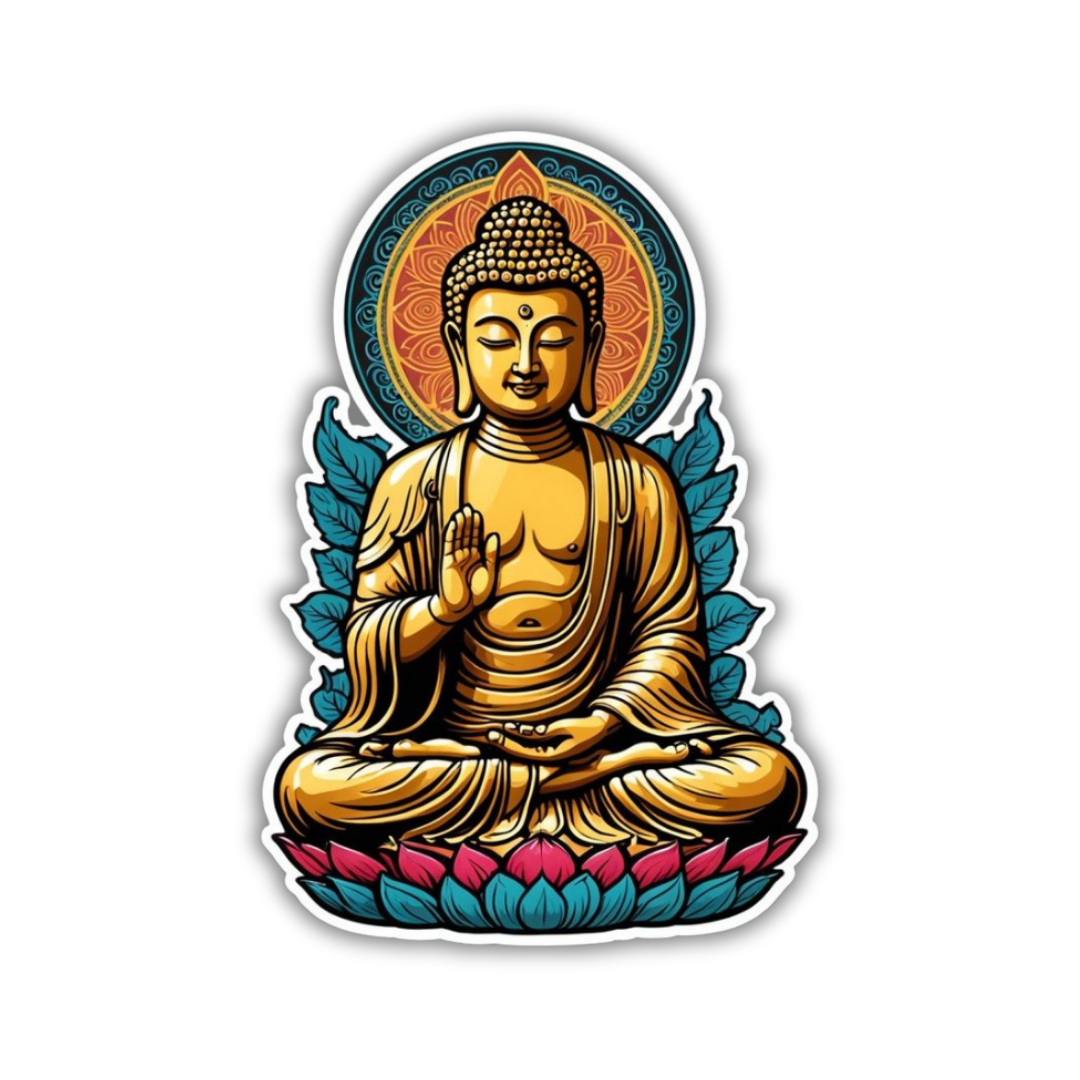 Golden Buddha Sticker