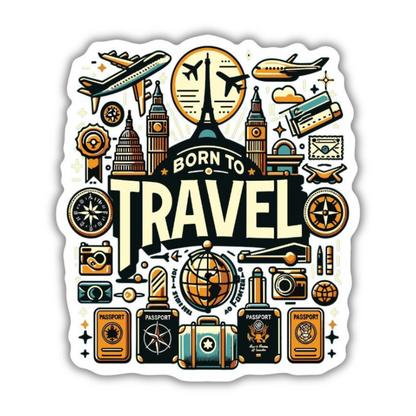 Born To Travel V2 Sticker