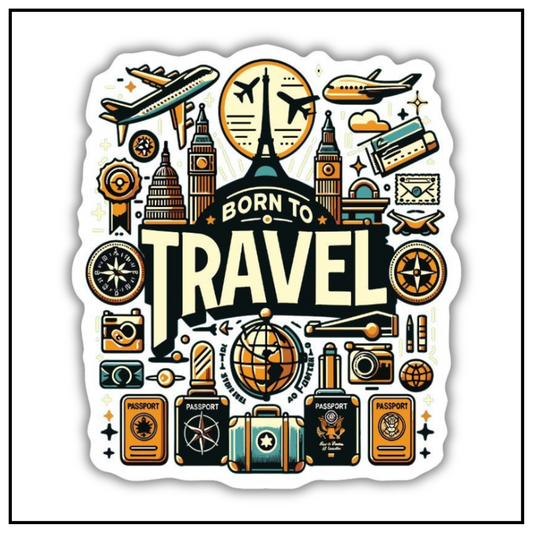 Born To Travel V2 Sticker