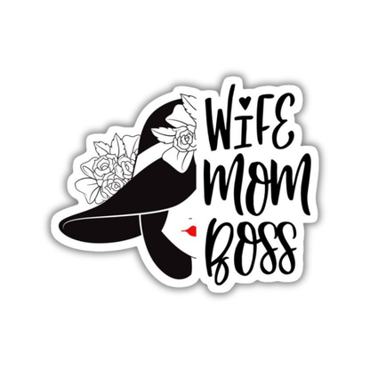 Wife Mom Boss Sticker
