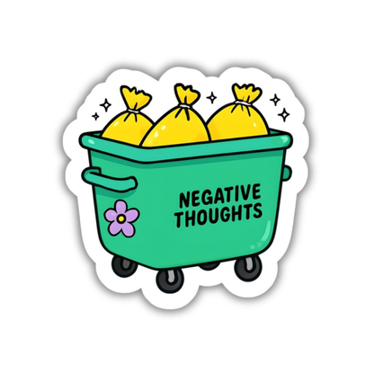 Negative Thoughts Bin Sticker