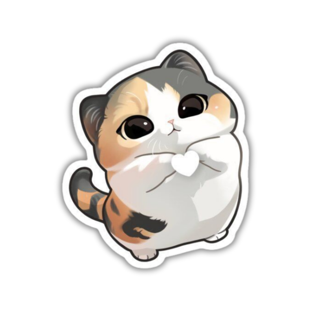 Heart kitty Sticker