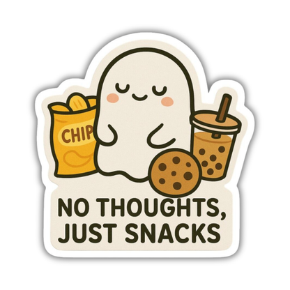 No thoughts, just snacks Sticker