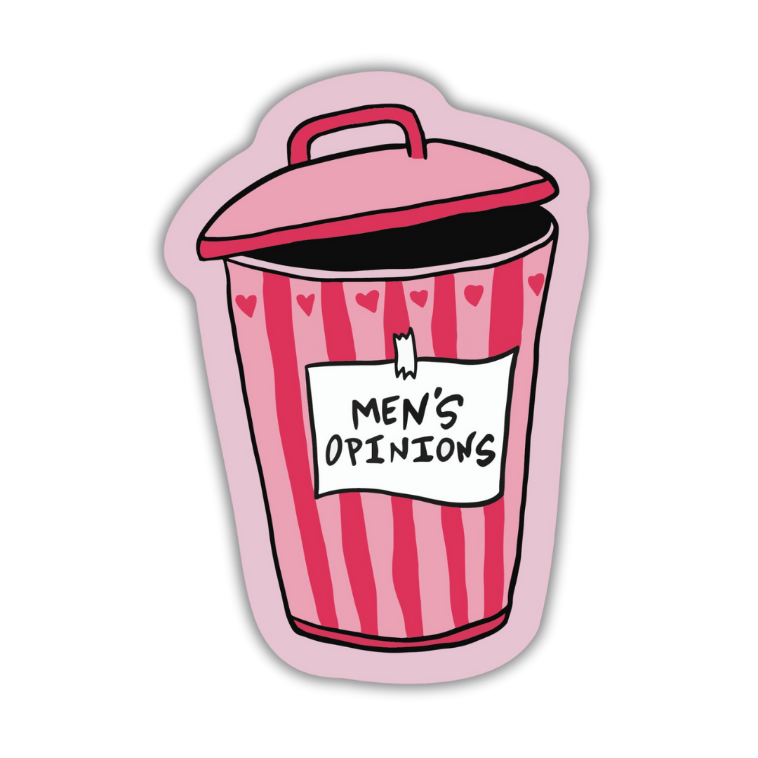 Men's opinion bin Sticker