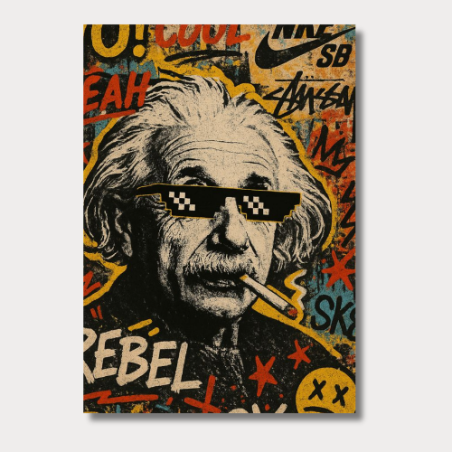 Stussy Einstein wall poster