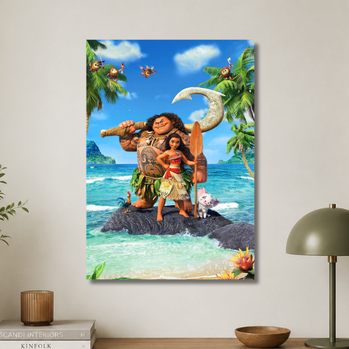 Moana and team wall poster