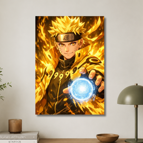 Fire with ball wall poster