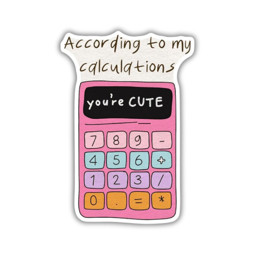 Cute calculations Sticker