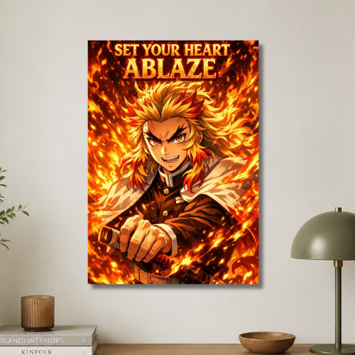 Set your heart Ablaze wall poster