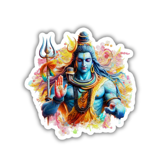 Colorful cosmic shiva Sticker