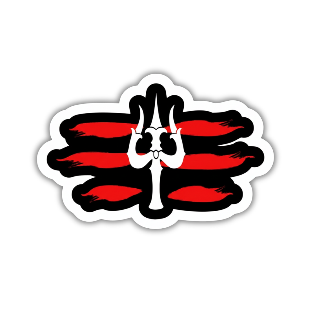 Trishul with red enegry Sticker