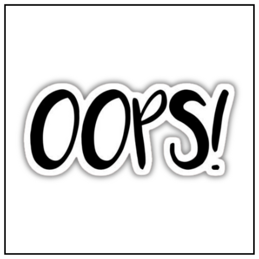 OOPS Sticker