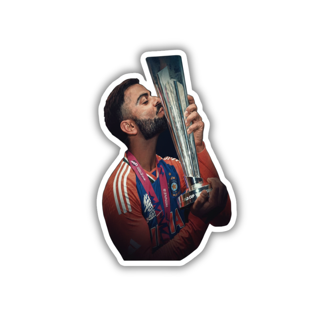 kohli champion sticker