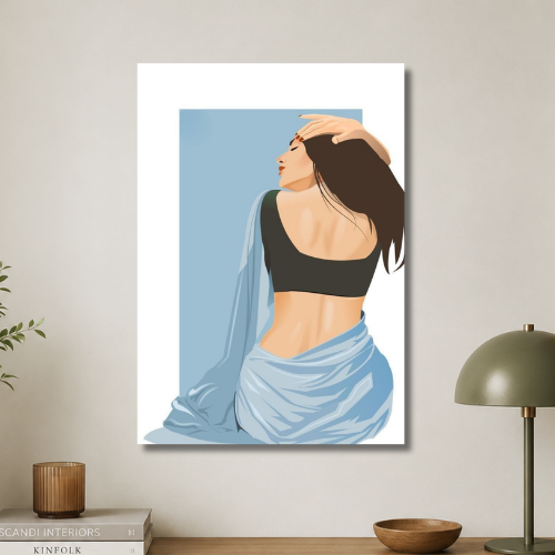 Chilling with blue  wall poster