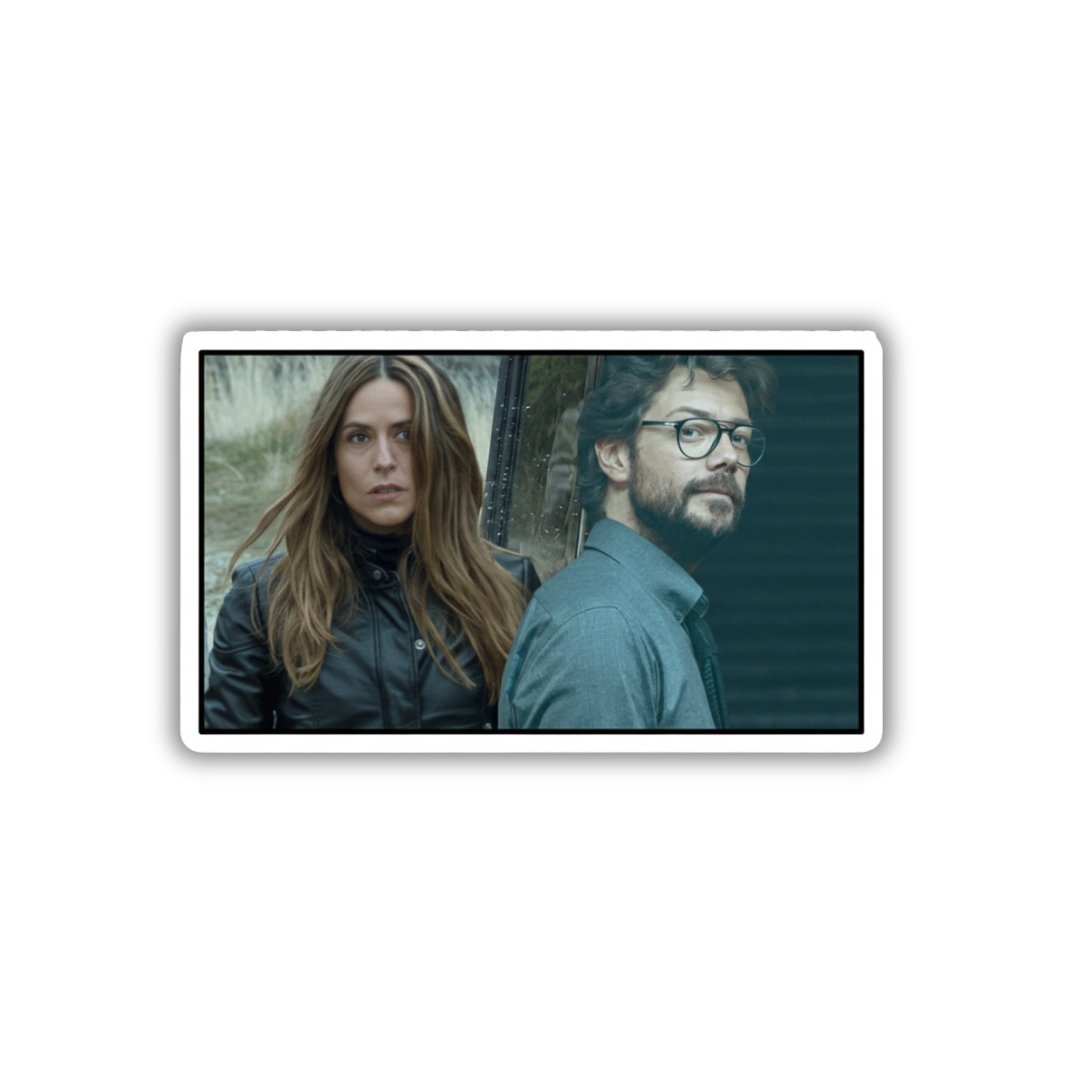 Professor and Raquel sticker