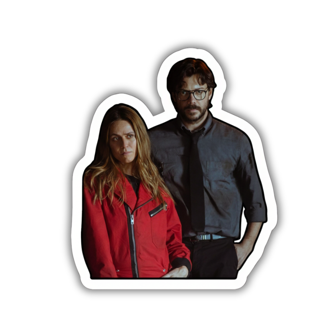 Professor & Raquel onfield sticker
