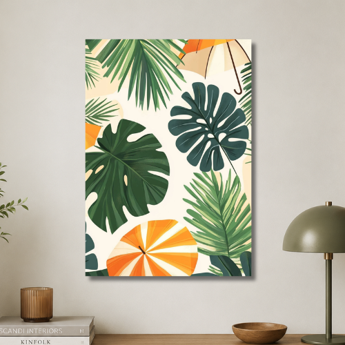 Tropical leaf  wall poster