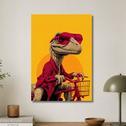 Crocodile on cyle wall poster