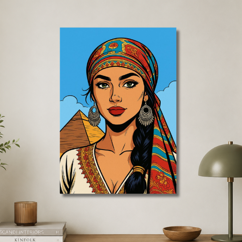 Egyptian girl wall poster