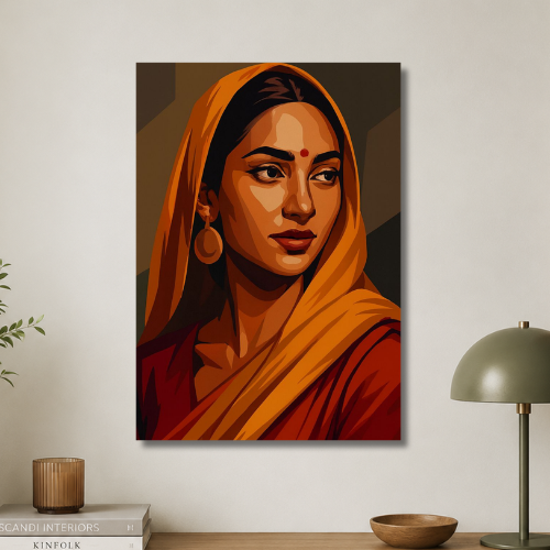 Lady of bindi wall poster