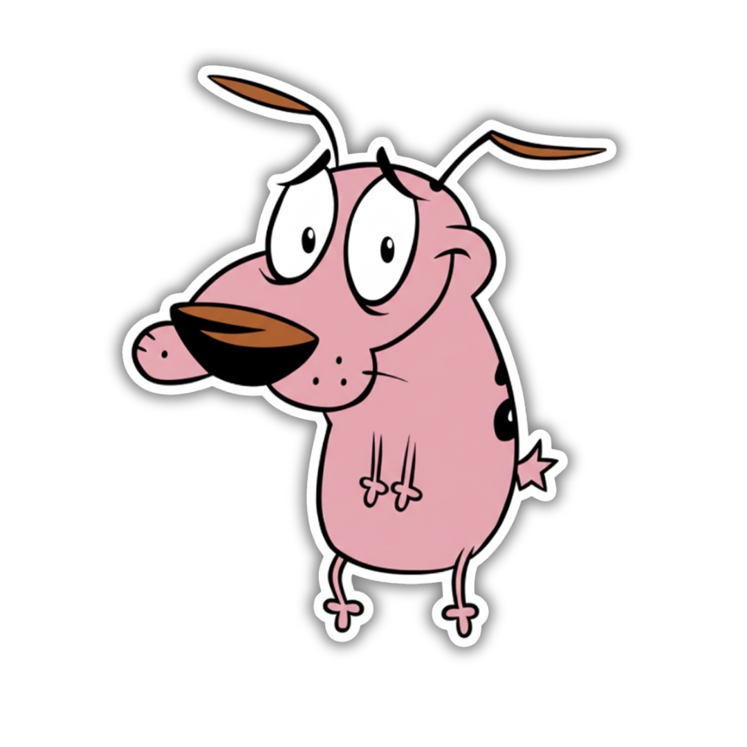 Cowardly dog sticker