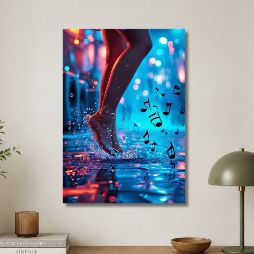 Dance with music wall poster