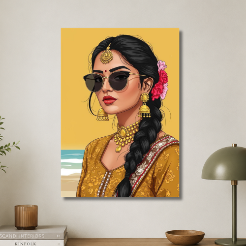 Cool on sea wall poster
