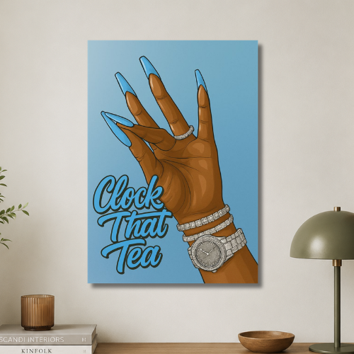 Clock that tea wall poster