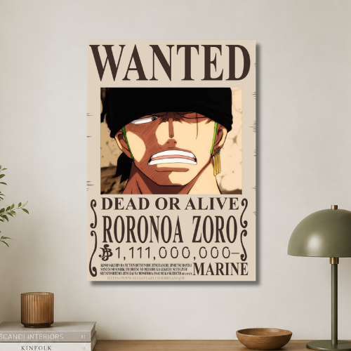Monkey D.luffy wanted wall poster