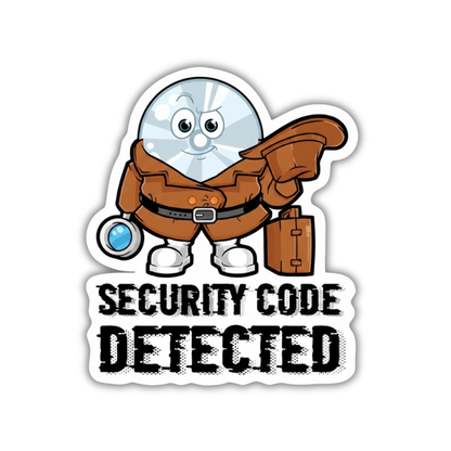 Security code dectected sticker