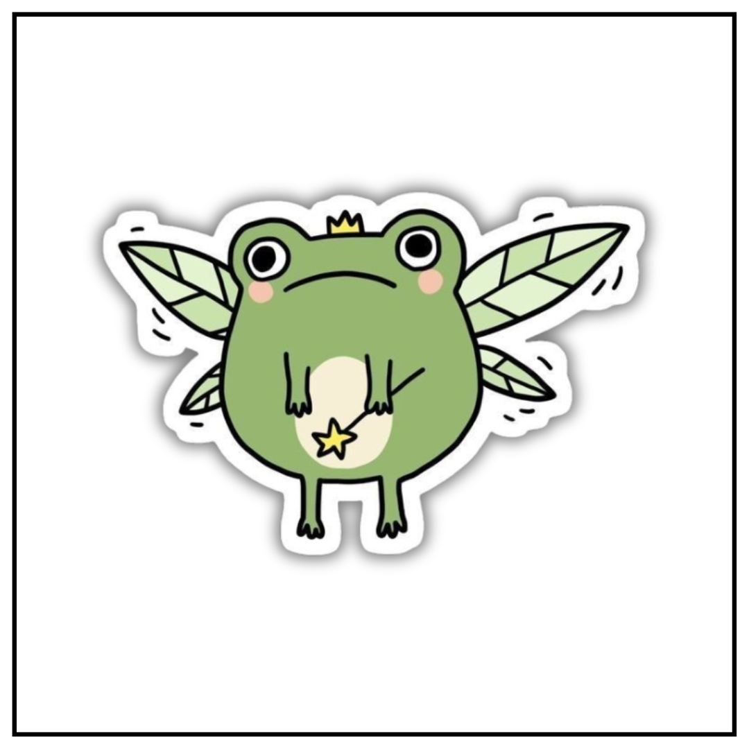 Frog Fly Sticker