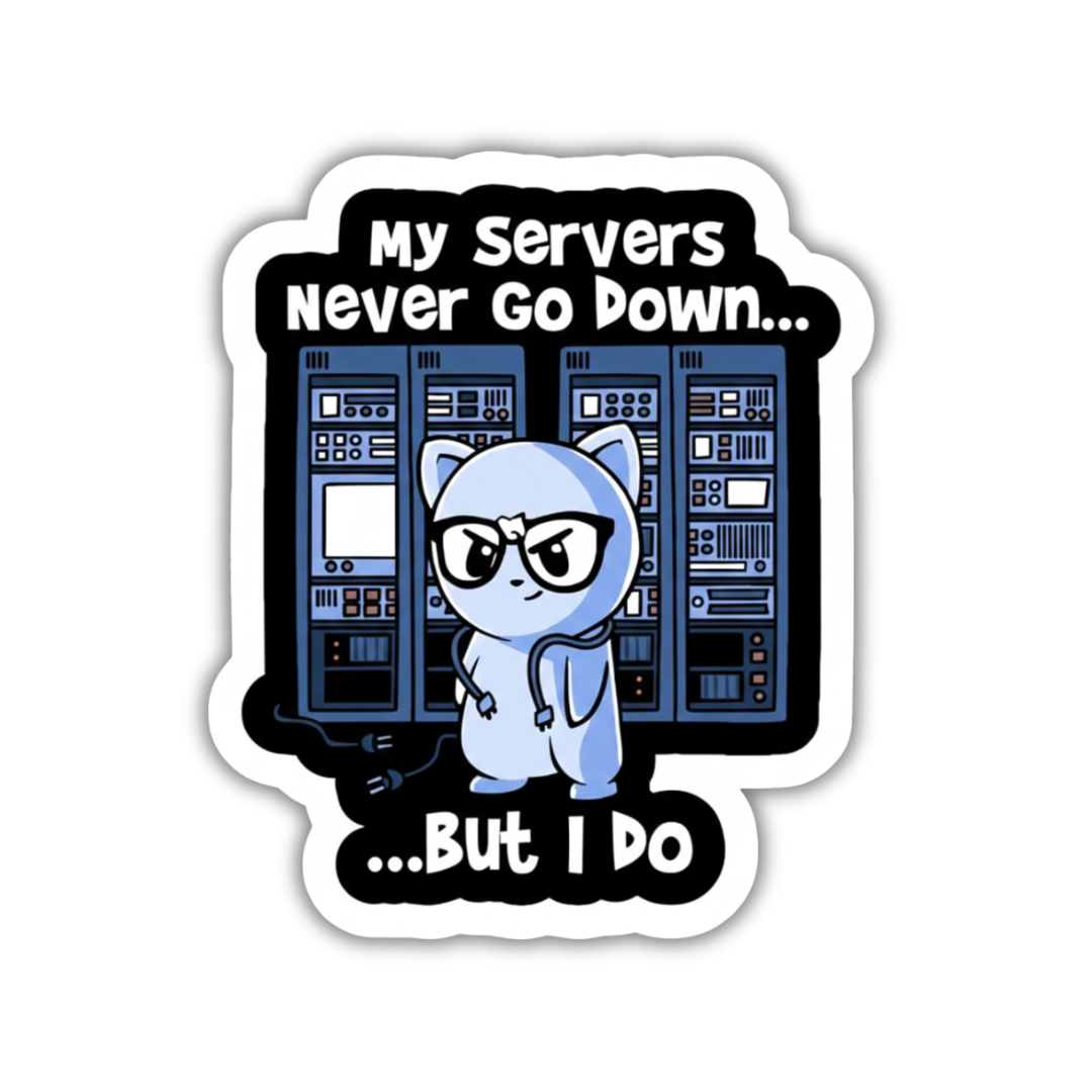 My server never go down but I do sticker