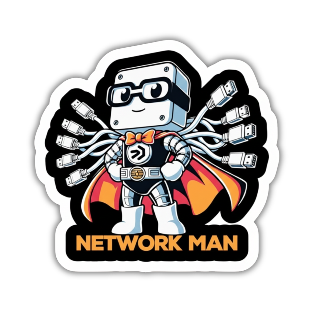 Network man sticker