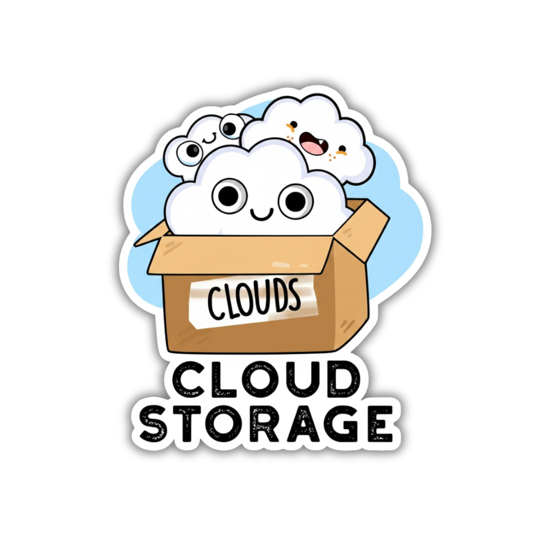 Cloud storage sticker