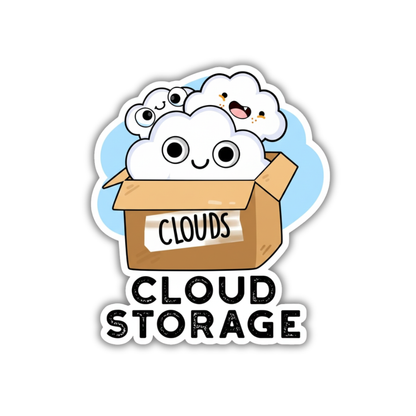 Cloud storage sticker