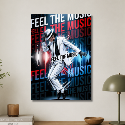 Michael jackson: feel the music wall poster