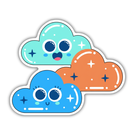 Multi cloud sticker