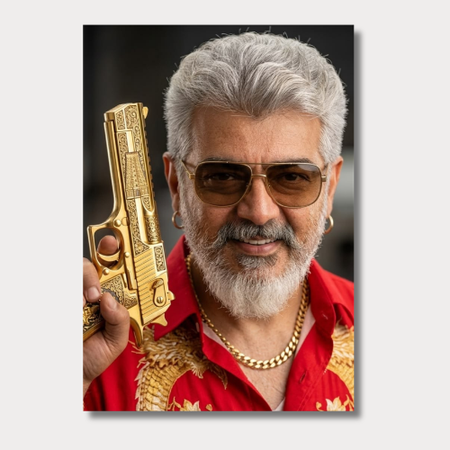 Thala with gun wall poster