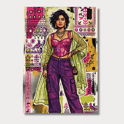 Urban ethnic wall poster