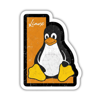 Vintage OS Penguin Sticker