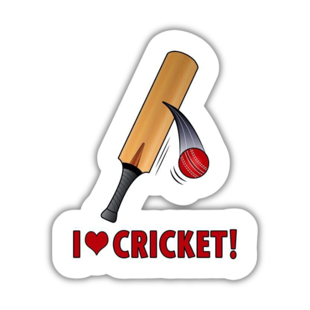 I love cricket sticker