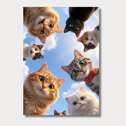 Group of cats  wall poster