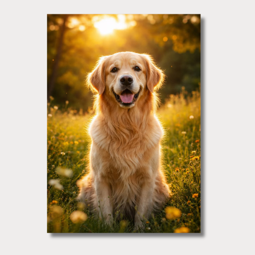 Golden retriever wall poster