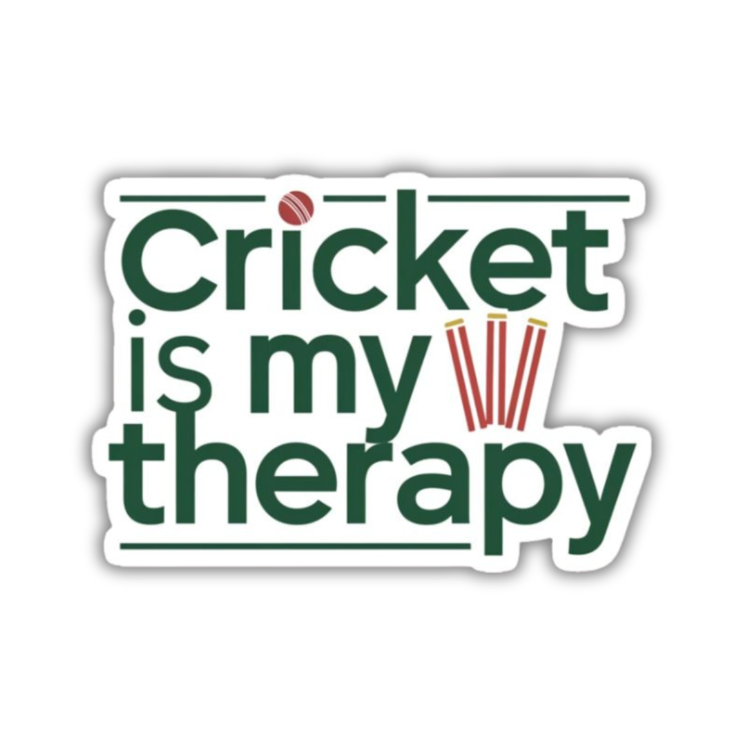 Cricket is my therapy sticker