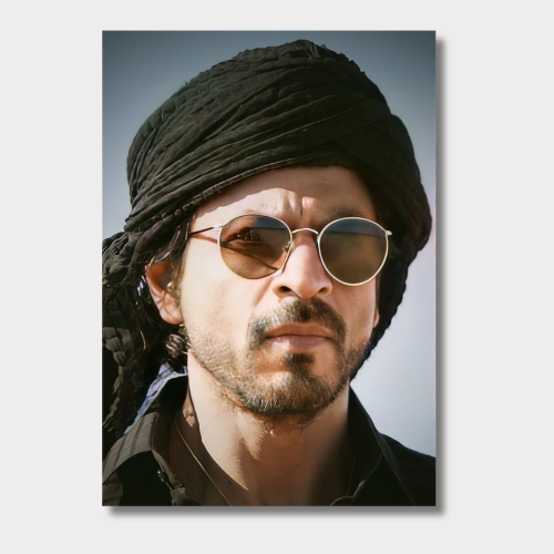Sharukhkhan:on black wall poster