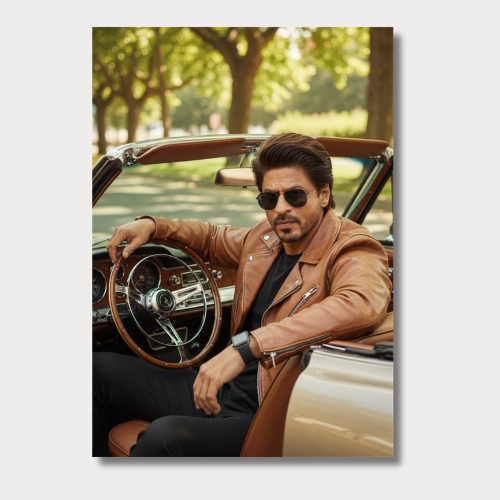 SRK on car wall poster