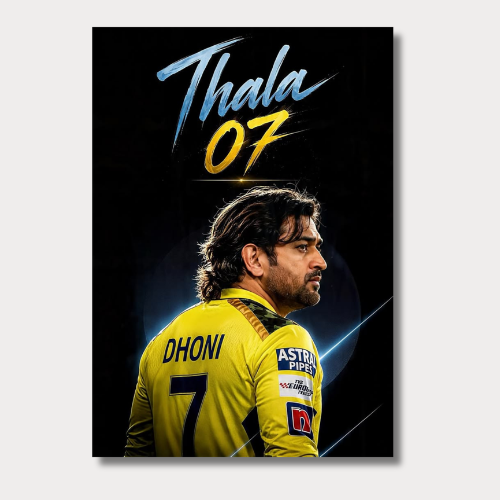 MS Dhoni Thala 07 Wall Poster