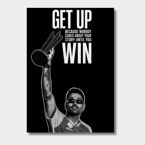 Hardik Pandya Get Up Wall Poster