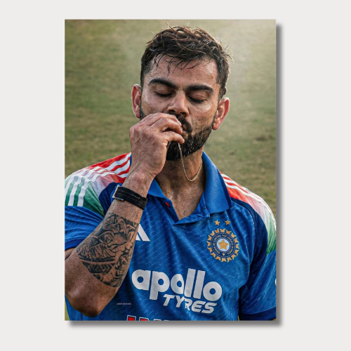 Virat Kohli Ring Kissing Wall Poster