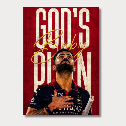 Virat Kholi Gods Plan Wall Poster